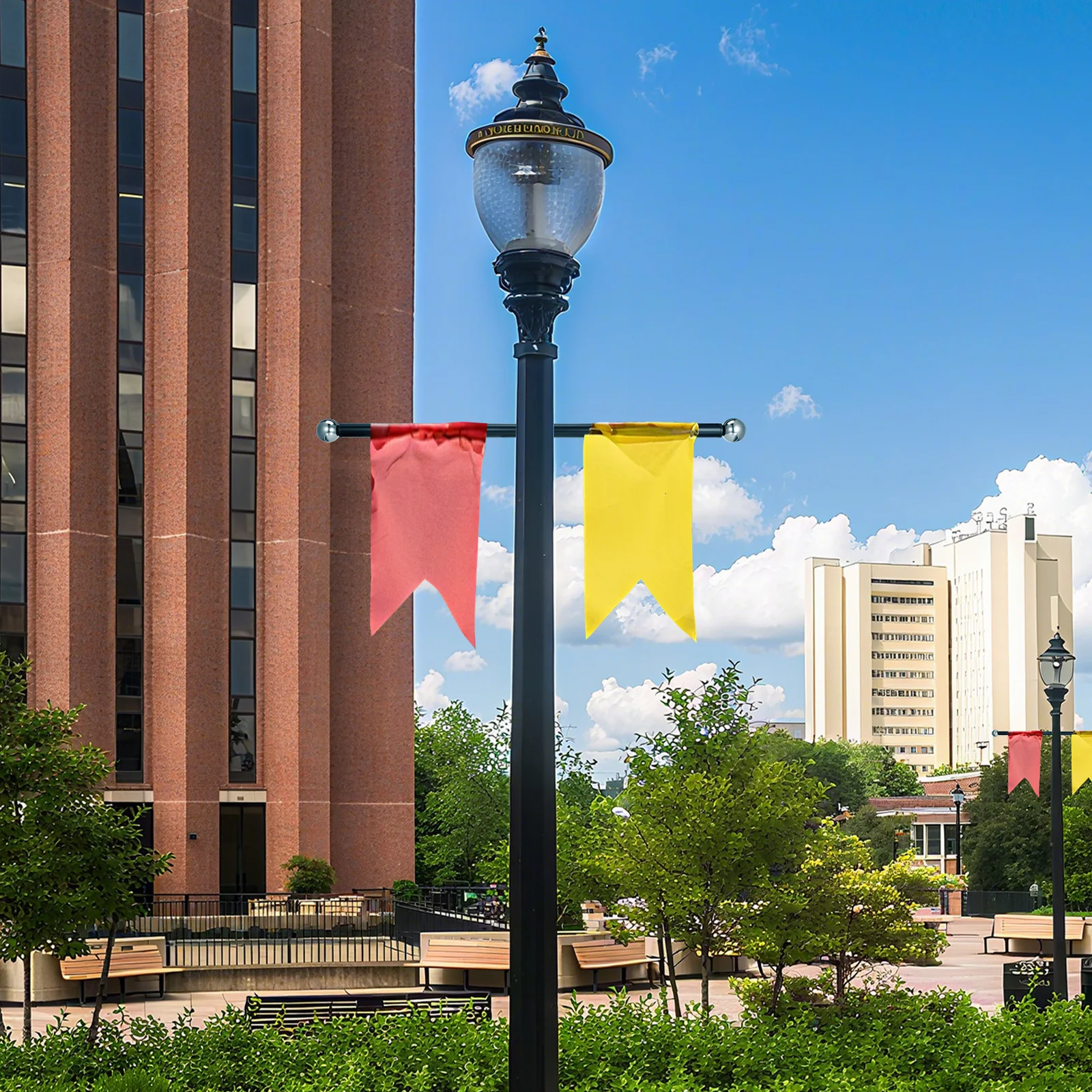 

Outdoor Lamp Arm Rest Black Cross Handle For Lamp Post Metal 56Cm Cross Handle For Garden Yard Patio Lighting Fixture Bracket