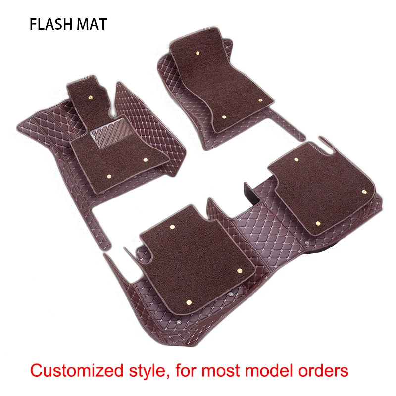 

Luxurious Double-layer Style Custom Car Floor Mat for Ford Mustang 2011-2014 Year Interior Details Car Accessories