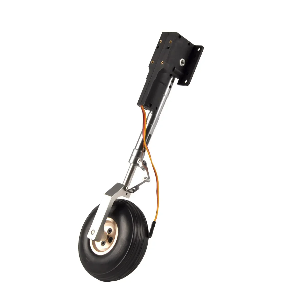Train d'atterrissage rétractable électrique principal, siège de direction en métal, train d'atterrissage anti-vibration avec roues pour avion P-51 RC 5-6kg 2 pièces