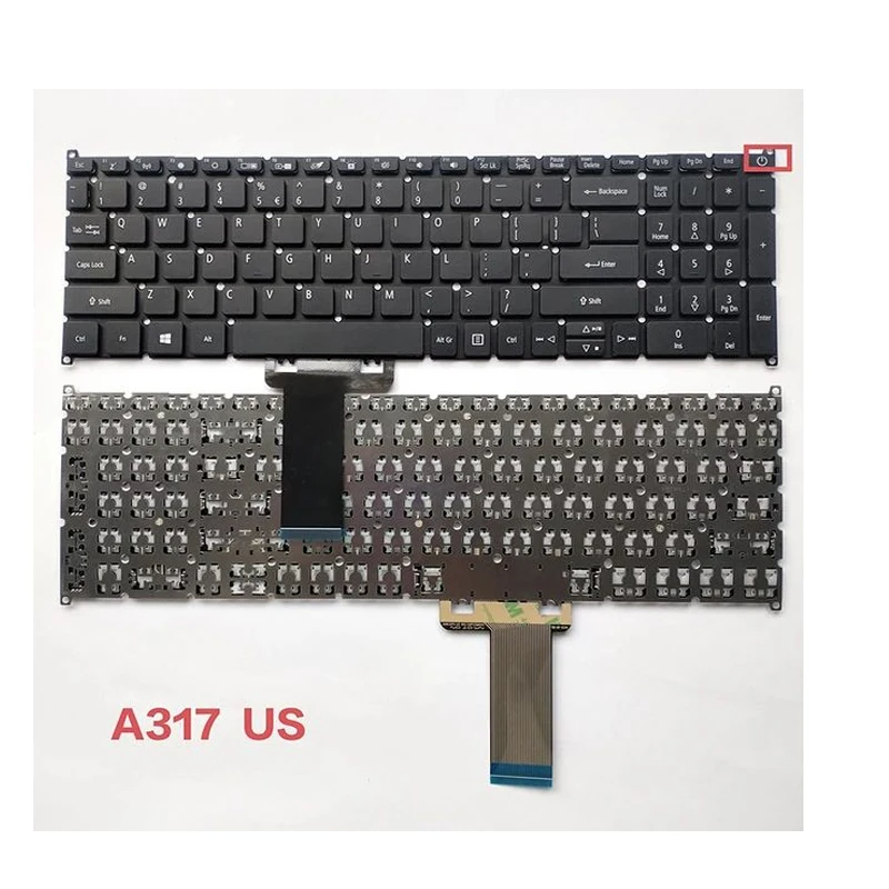 XIN-Russian-US layout Laptop Keyboard For Acer Aspire A317 A317-51 A317-51g A317-51K A317-33 A317-52 A715-74G A715-75 A715-75G