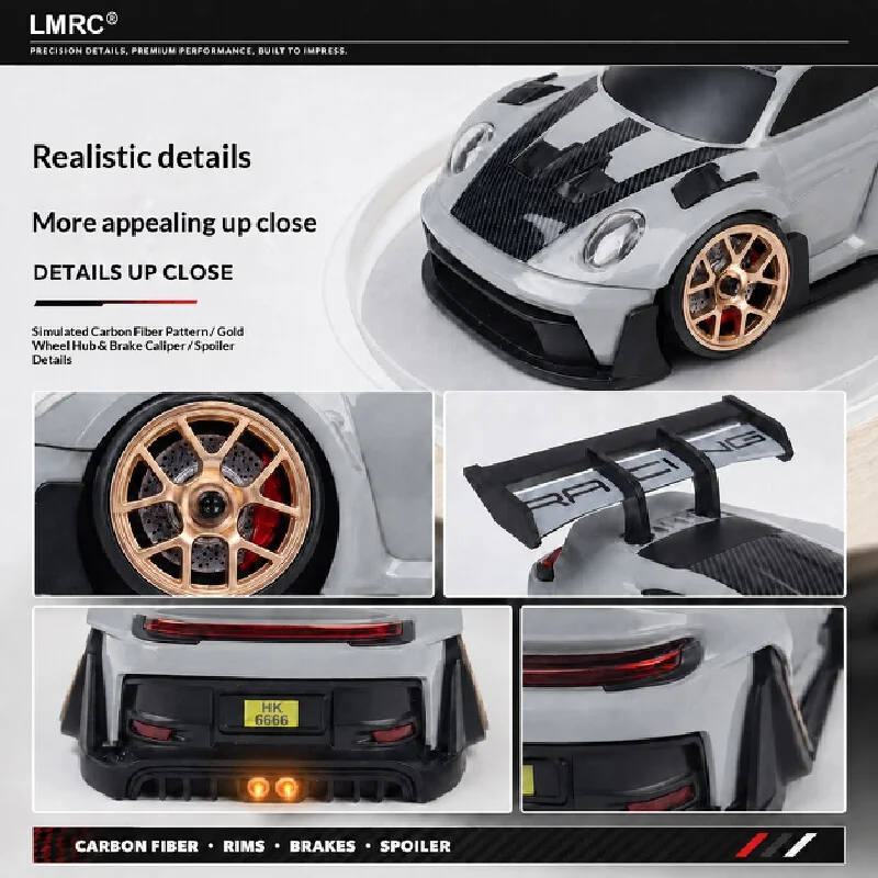 Lmrc 1:28 Rc Drift Car 4Wd Full Proportional High Speed Remote Control Racing Vehicle For Desktop Indoor Hobby view 4