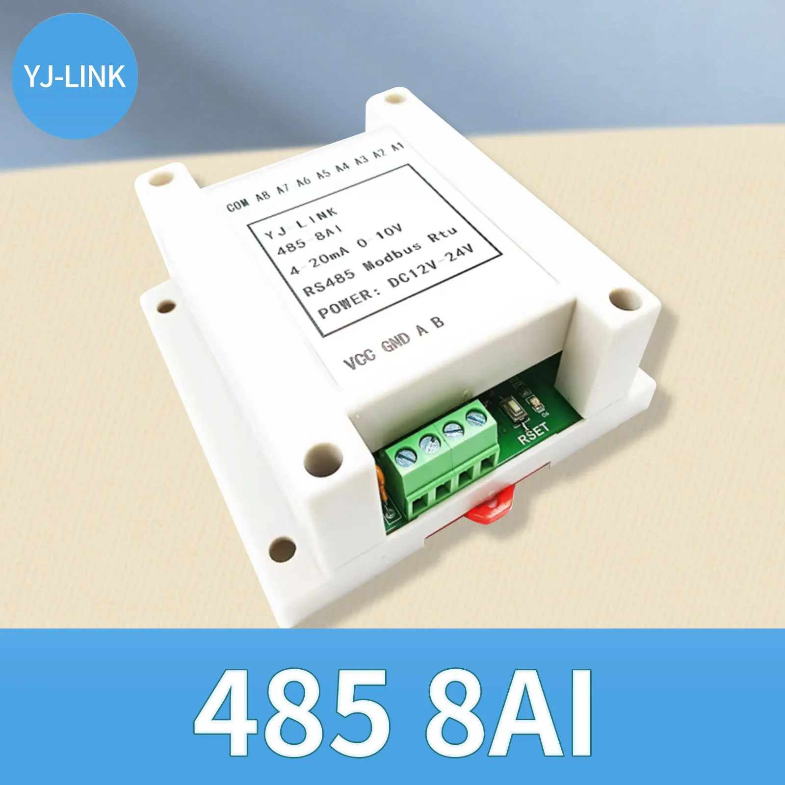 

8-канальный модуль аналогового сбора данных 0-10 В 4-20 мА RS485 ModbusRtu
