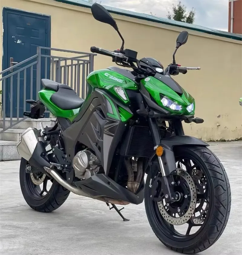 Motorbike Balap Kawasaki N19Z1000 Gaya Baru 2025, Enam Percepatan, Pendingin Cair, 400cc, 72V, Performa Tinggi