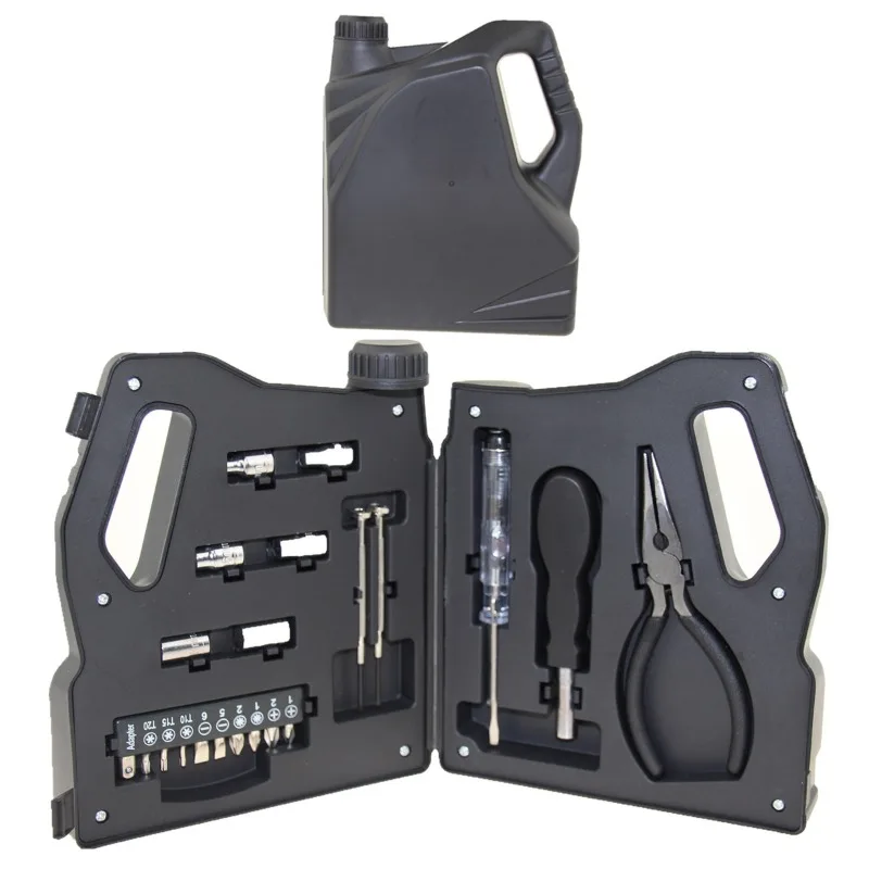Carbon Steel Hand Tool Sets Household Oil Drum Shape Storage Box Hardware Tool 21-piece Set Screwdriver Multi-functional Tools