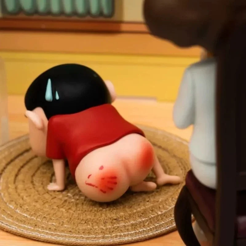 Crayon Shin Chan Action Figure PVC Swollen Butt 5cm Model Doll For Car Desktop Decoration Kids Gift image 2