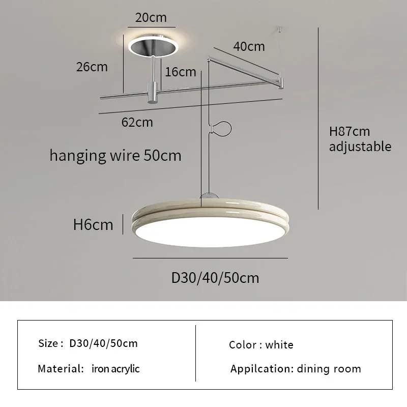 SaloEElaitte Nordische bewegliche LED Pendel leuchten moderne Minimalismus Esstische Küche Hängelampen Loft Schwinge Hängelampen 4
