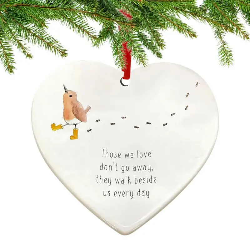 Heart Shaped Ornaments Love Shape Holiday Pendant Wall Decor Motivational Hangable Pendant With Ribbon For Party Supplies