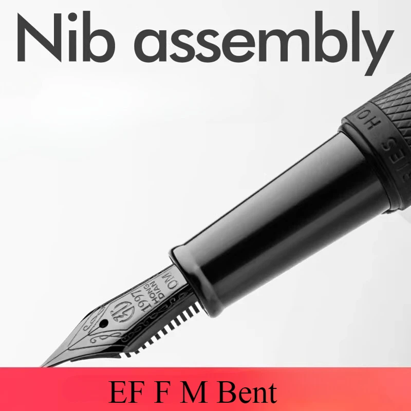 Hongdian Ink Absorber Pen No. 26/32/35/Fountain Pen Nib Assembly EF F M Bent 0.38/0.5/ 0.7/ 1.0MM Tip 26mm 35mm Size