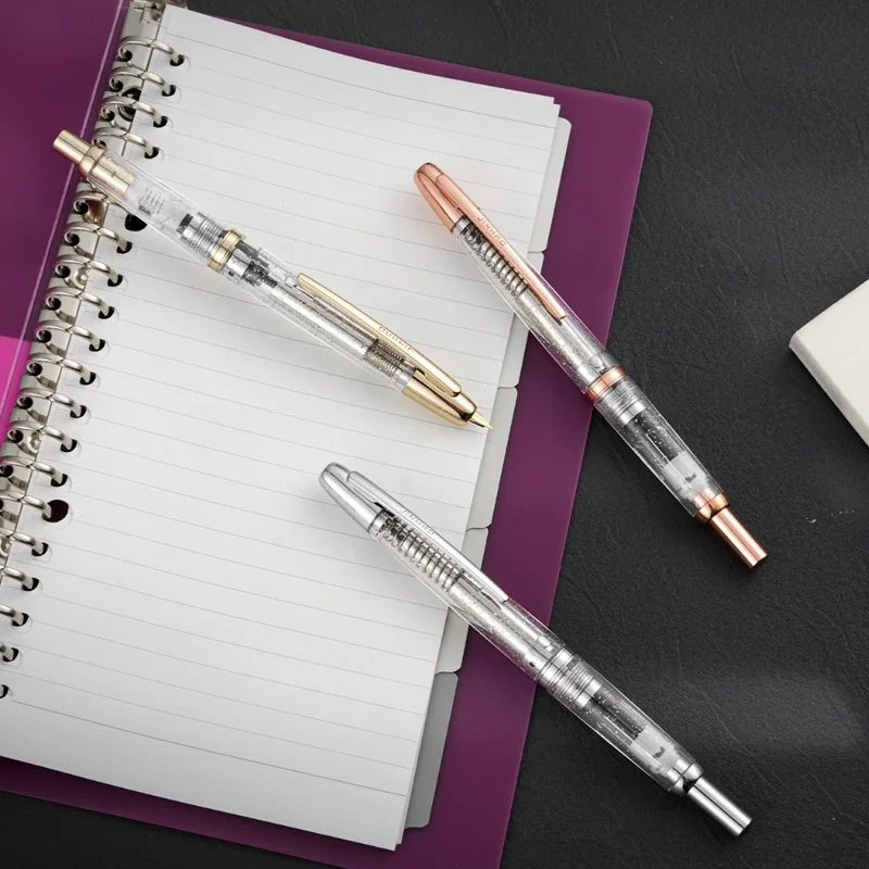 

Ограниченный цвет! JINHAO 20, прозрачная золотая клипса, перьевая ручка из смолы, перо EF F, чернильная ручка с конвертером, школьные канцелярские принадлежности, подарок