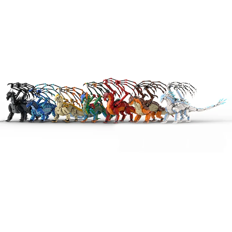 8568pcs MOC Pyrrhian Tribe Collection Wings Of Fire System Model Building Blocks Construction Toys Christmas Gifts Brick Kids