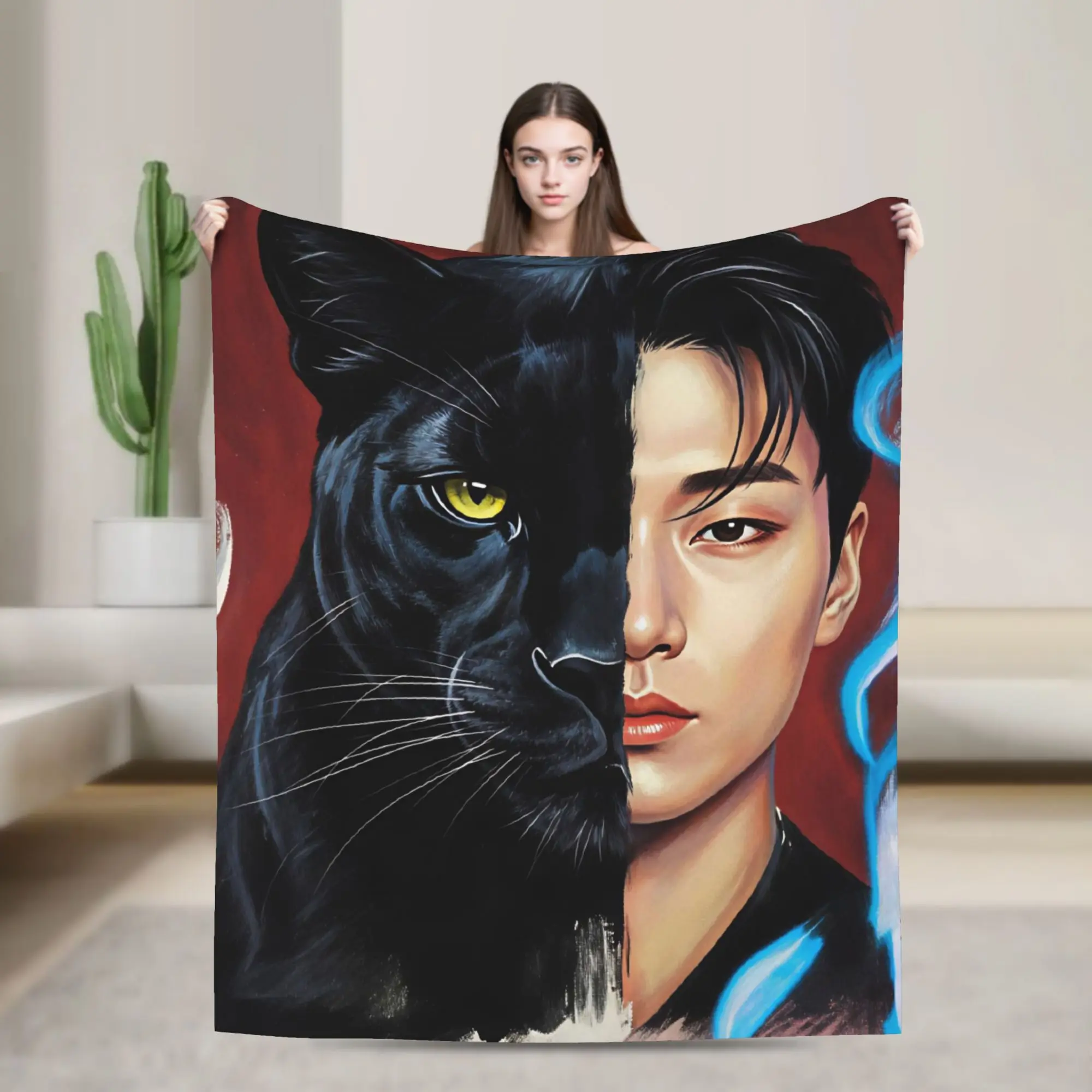 Choi San Singer Blanket  Warm Fluffy Plush Throw Blanket For Girls Boys Couch Chair Flannel Bedspread Bed Cover