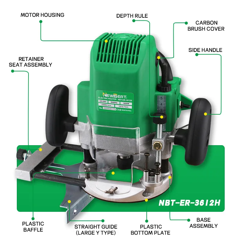 Multi functional electric wood milling, trimming, leveling, making mortise and tenon furniture, hand carved electric tools