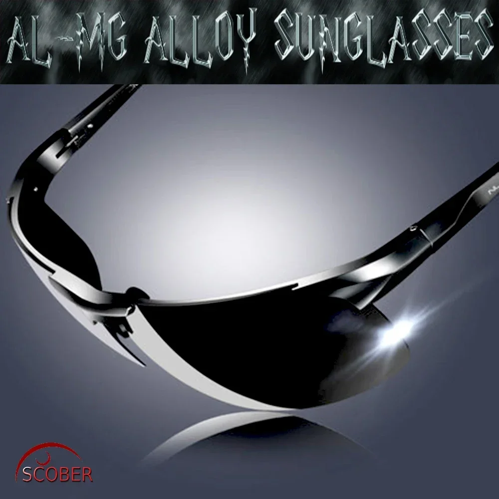 

Sport's Al-mg Alloy Men Polarized Sunglasses TAC Enhanced Polaroid Polarised UV 400 Mirror Lenses