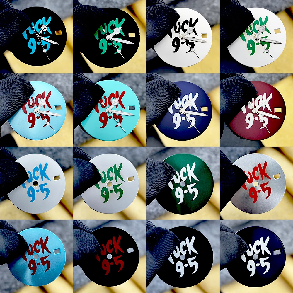 NH35 شعار مخصص الطلب ساعة رجالي 28.5 مللي متر لا مضيئة الهاتفي مناسبة ل NH35 ساعة يد تعمل بالحركة اكسسوارات