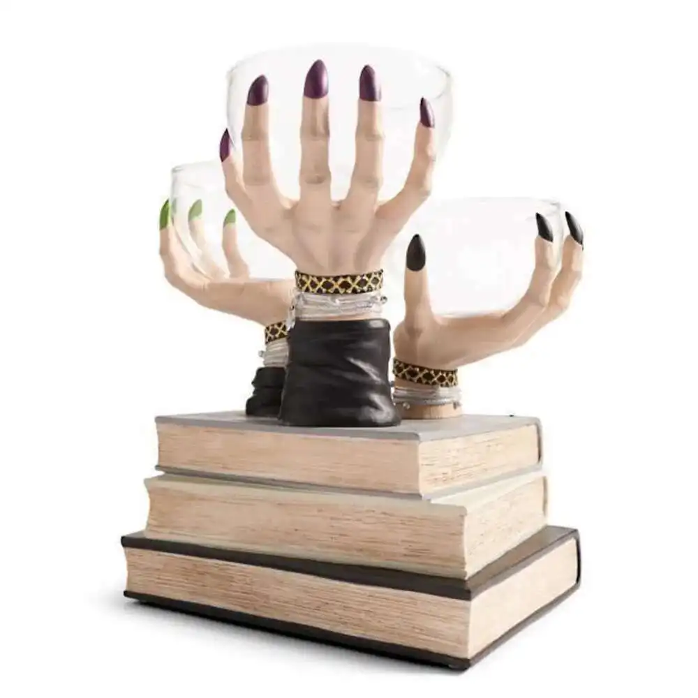 

New Witch Hands Halloween Witch Hand Snack Bowl Rack Indoor Resin Crafts