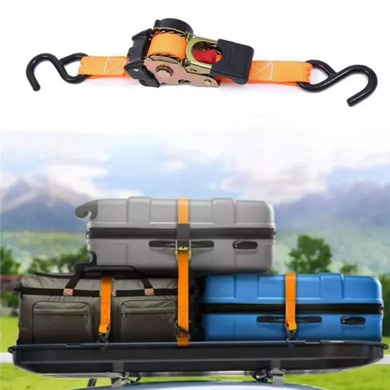 M50K-Luggage Securing 2M Automatic Shrink Bundle Tape Retractable Belt Tensioner Ratchet Strap For Car For Cargot