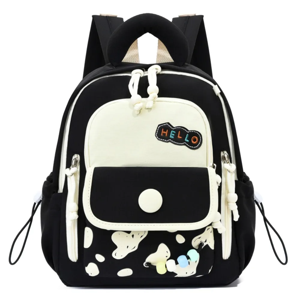 Large Capacity Dopamine Kids Backpack Waterproof Adjustable Cute Color Block Backpack Back-supporting Breathable