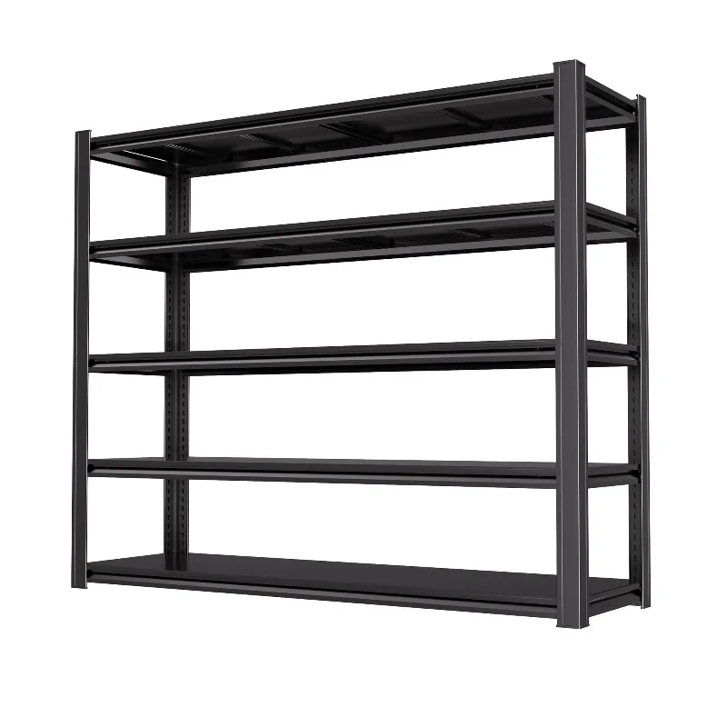 5-Tier Heavy Duty Garage Shelving, 5,000 lbs Capacity Adjustable Metal Storage Shelving Unit for Garage, Basement