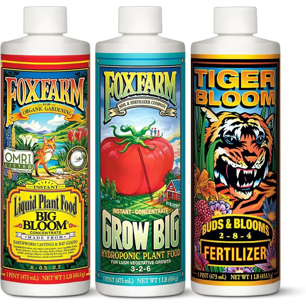 

Премиум-набор из трех питательных растворов - для оптимального роста, цветения и урожайности гидропонных растений - 3 бутылки по 1,5 литра