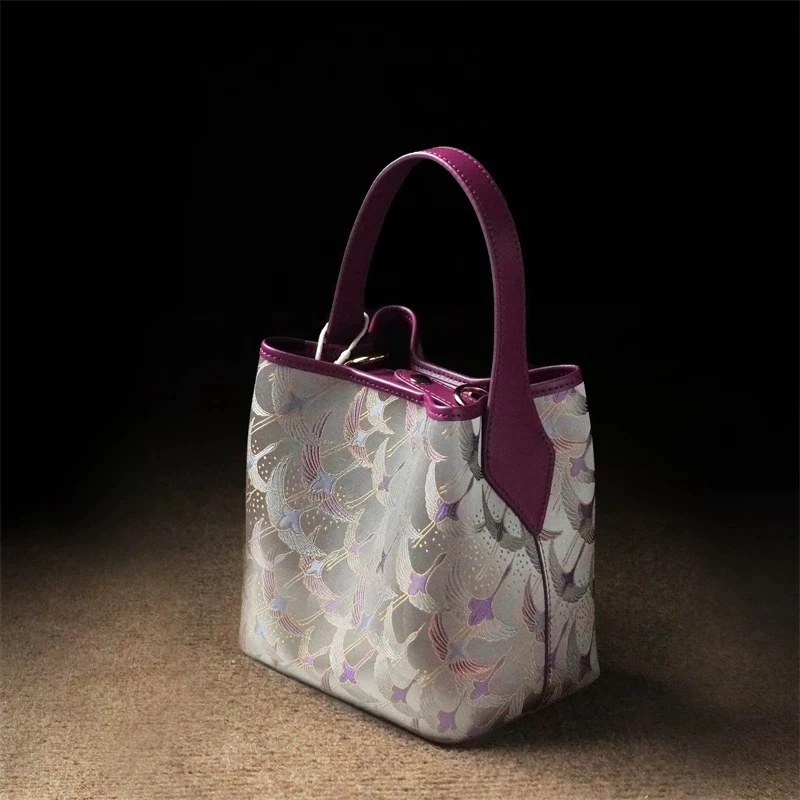 

Handbag New Chinese Style Bucket Bag 2025 One Shoulder Handbags Crossbody Bags