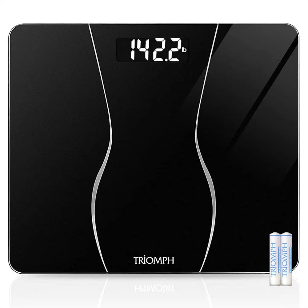 

Smart Digital Body Weight Bathroom Scale With Backlit Display 400 Lbs Capacity Black