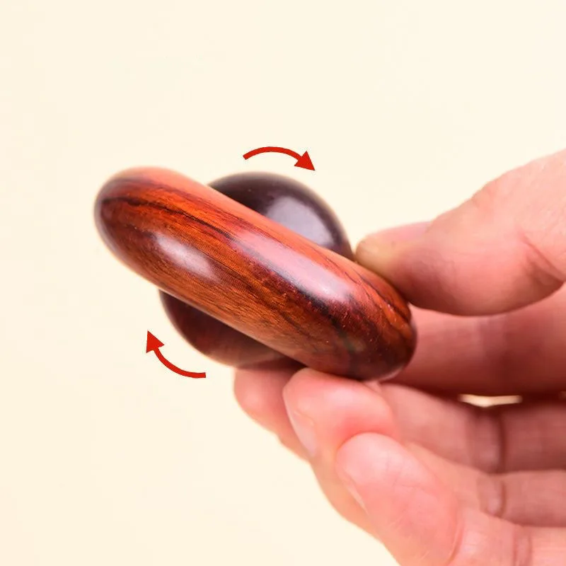 Sândalo de madeira girando brinquedos fidget mão relaxamento giroscópio de dedo da sorte para tdah autismo alívio do estresse giroscópio brinquedos presente