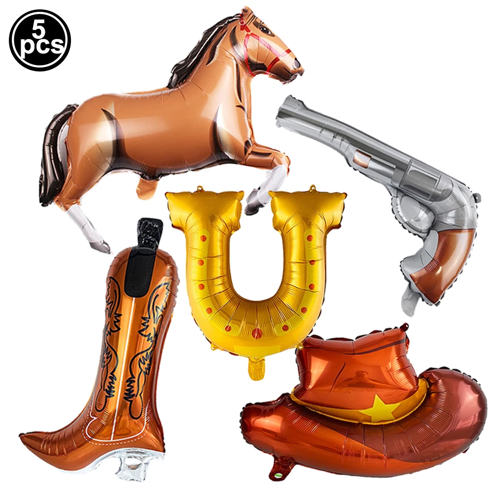 Western Cowboy Thema Einweg Geschirr Teller Tasse Serviette Tablett Kuchen Topper Jungen Pferderennen Geburtstag Party Dekor – Detail 2