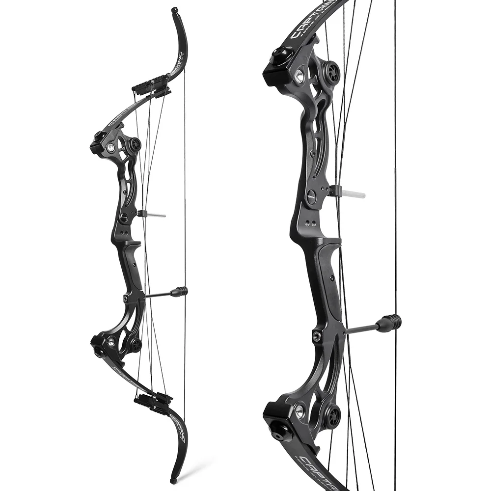 JUNXING F164 40-55lbs Compound Bow Straight Bending Limbs Aluminum Alloy Handle for Archery Target Hunting Shooting Practice 5