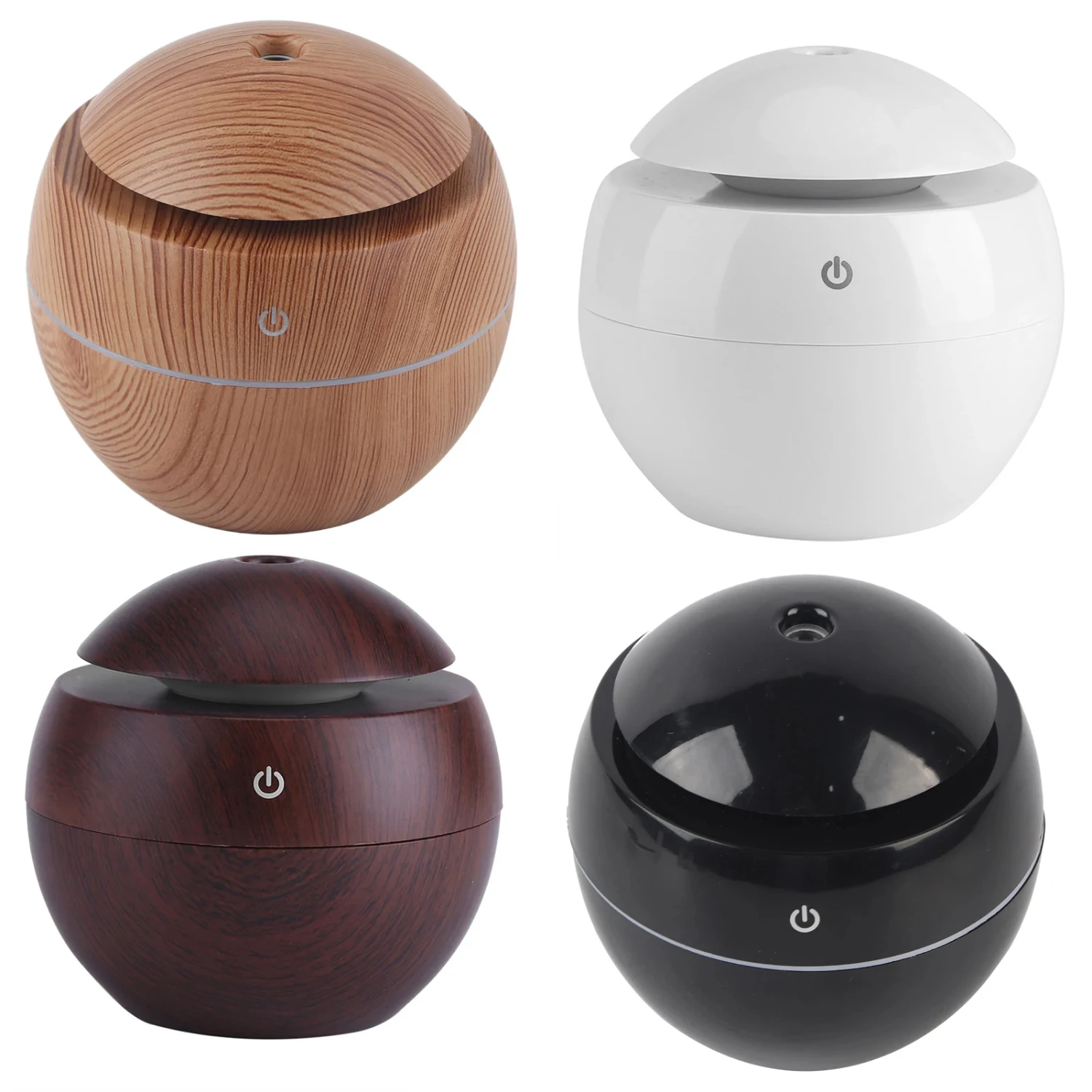 Portable Essential Mini LED Ultrasonic USB Humidifier with Purifying Oil Diffuser for Aromatherapy and Moisturizing - Quiet Cool