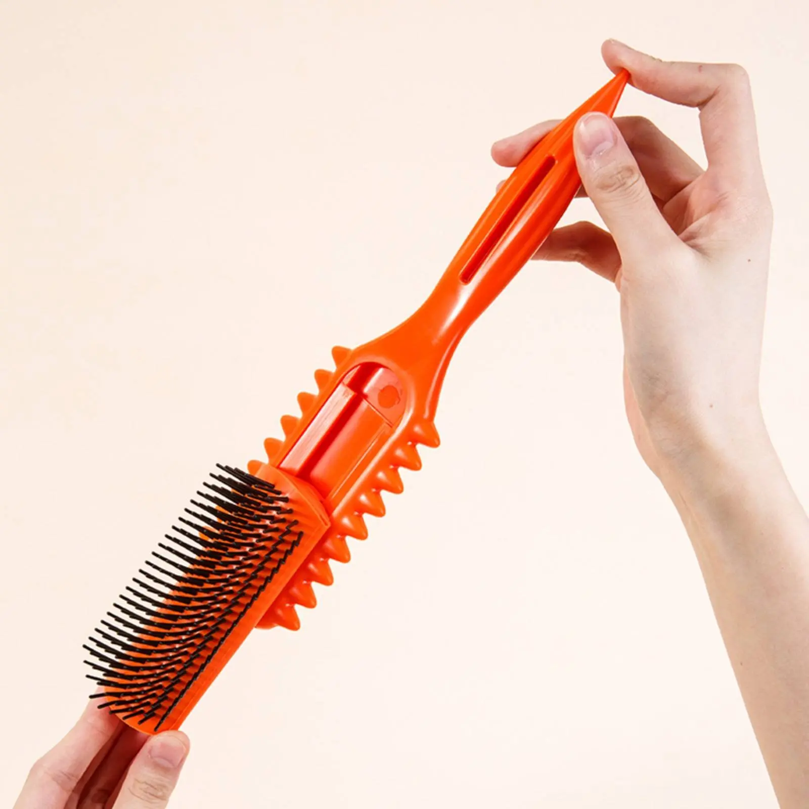 Detachable 9-Row Brush Easy to Clean Wave Defining Brush Hair Product Applicator Comb Long-Lasting Plastic for Salon