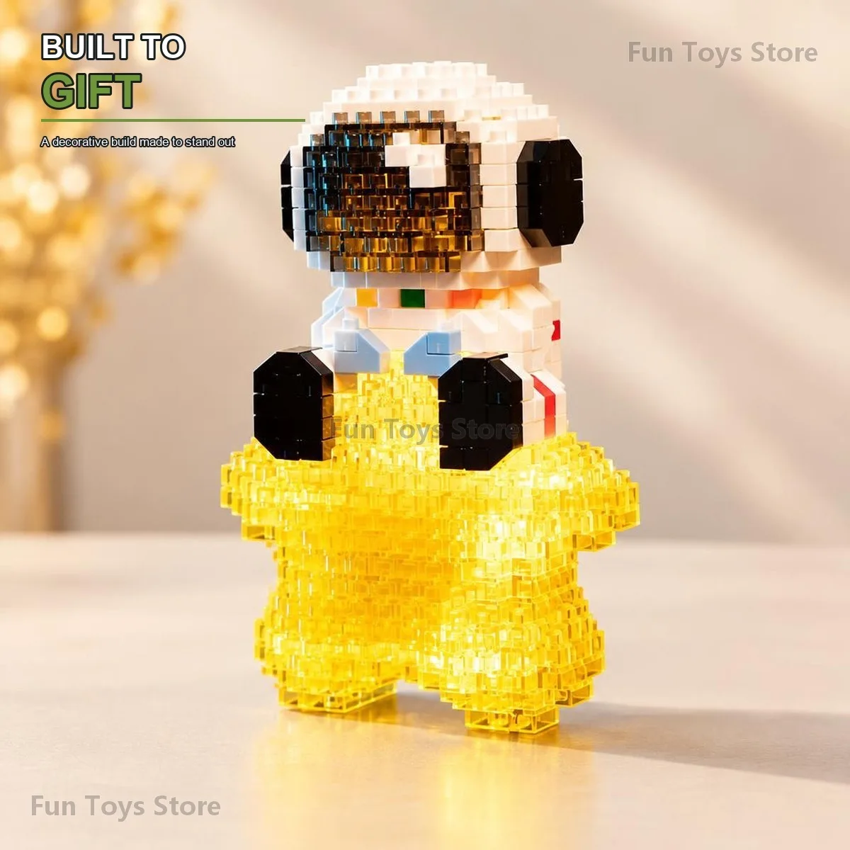LED Astronaut Micro Building Block Set, Mini Brick Kit for Desk Decor, DIY Space Display Gift for Birthday Christmas