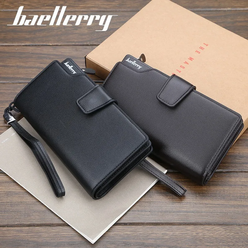 Baellerry Large Capacity Long Business Men's Wallet Zipper Multifunctional Hand-held Foreskin Clip Card Holder Bag Wallets