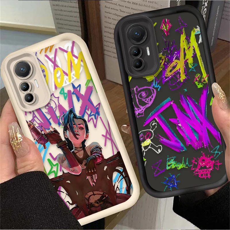 Arcanes J-Jinx Graffiti Phone Case for Xiaomi 14T 11T 12T 13T 13 12 11 Lite 5G NE POCO X6 X5 F6 F5 F3 X4 GT X3 NFC M5S M6 Pro 4G