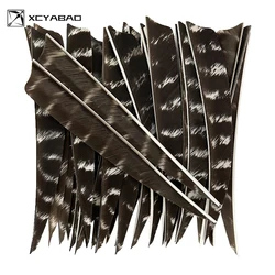 50PCS 3/4/5 Inch Shield Archery Arrow Turkey Feather Fletching Right Wings For Carbon Wooden Arrow Shaft Accessories