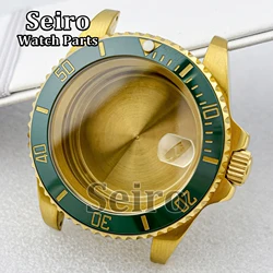 40MM Men's Watch Case NH35 Stainless Steel PVD Silver Gold Sapphire Glass 100M Waterproof MOD Parts for SUB NH34 NH36 Movement