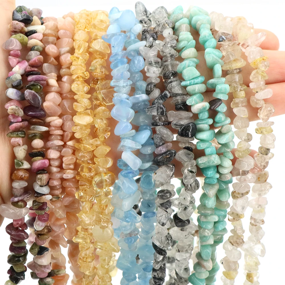 Natürliche Unregelmäßige Freeform Amethysten Achate Amazonit Granat Chip Kies Spacer Perlen Für Schmuck Machen Diy Armband Zubehör