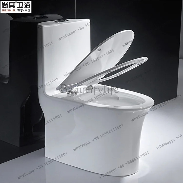 One-piece super swirl flush toilet, hotel household toilet