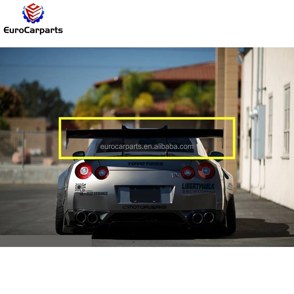 GTR R35 Carbon Fiber Material Car Body Kit Rear Wing Fit for GTR R35 LB Performance Rear Spoiler Car Accessories Tuning Parts