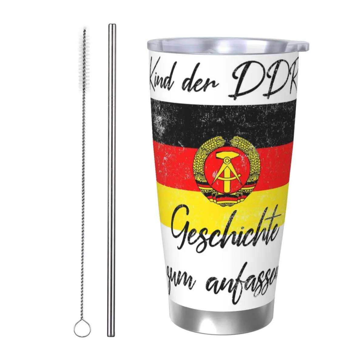 Child Of The GDR Wallfall November 9, 1989 Stainless Steel Tumbler Vacuum Insulated Mugs Thermal Cold Cups Straw With Lid 20oz