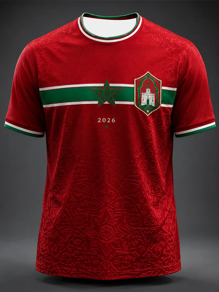2027 Edition Moroccan Fan Football Training T-shirt - 3D Printed - Fashionable And Comfortable Funny T Shirts