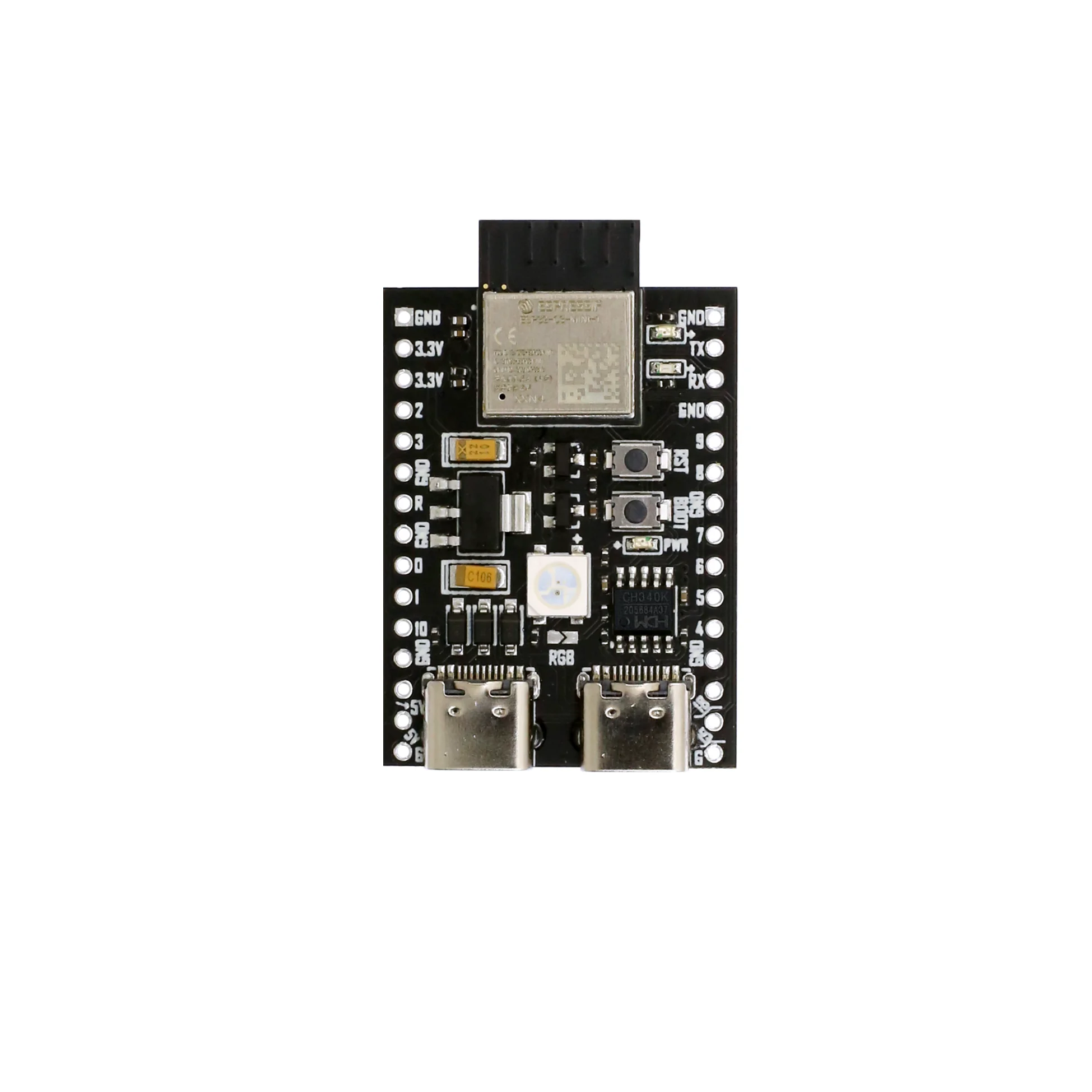 

Yd-esp32-c3 Dual Type-C WiFi Bluetooth Ble5.0devkitm-1 Core Board Esp32c3