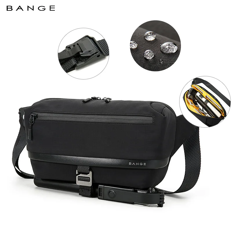 

BANGE Men's Crossbody Bag Single Shoulder Messenger Bag Nylon Fabric Backpack Small Leisure Bag Korean Backpack
