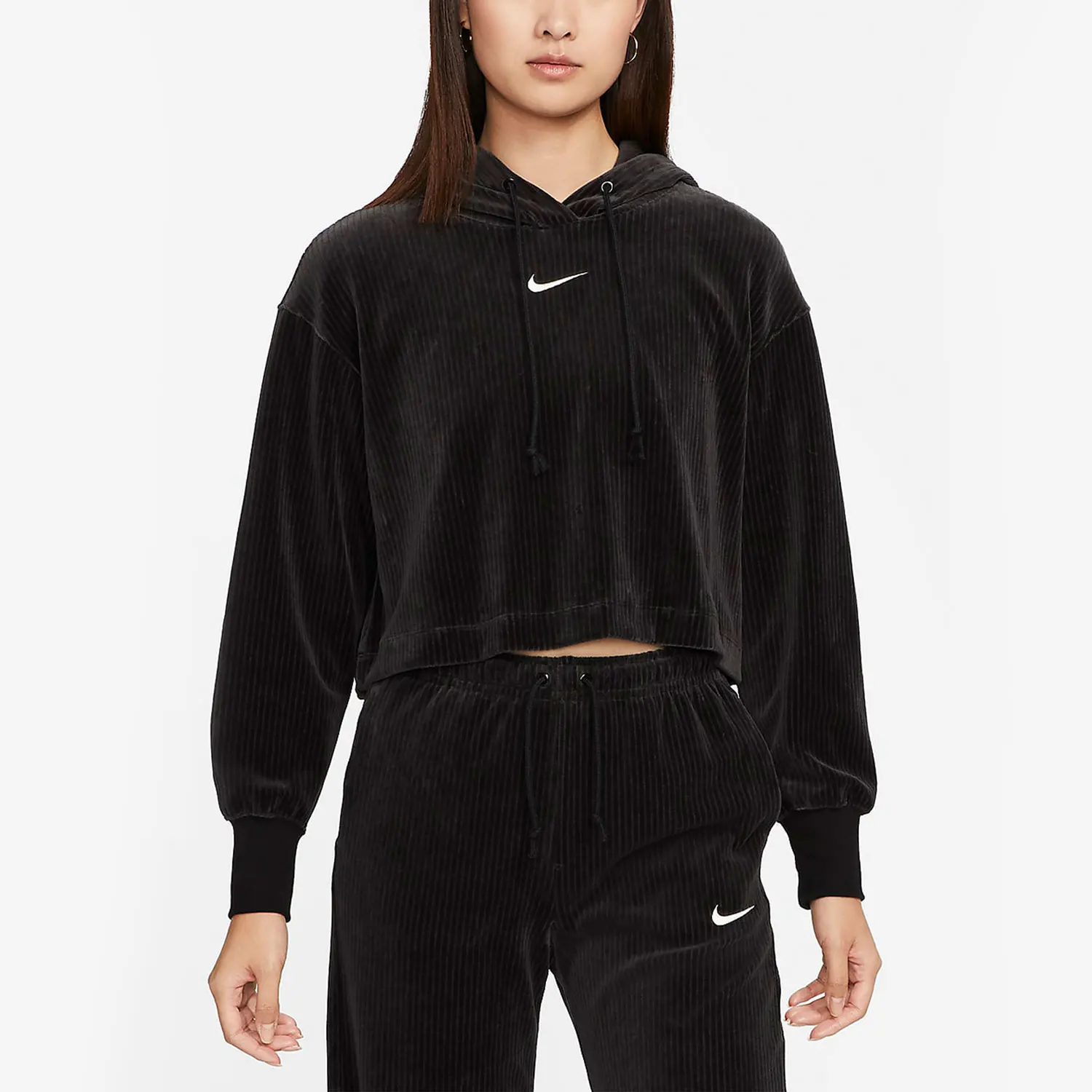 

Оригинальная женская короткая вельветовая толстовка с капюшоном Nike Sportswear DQ5928-010