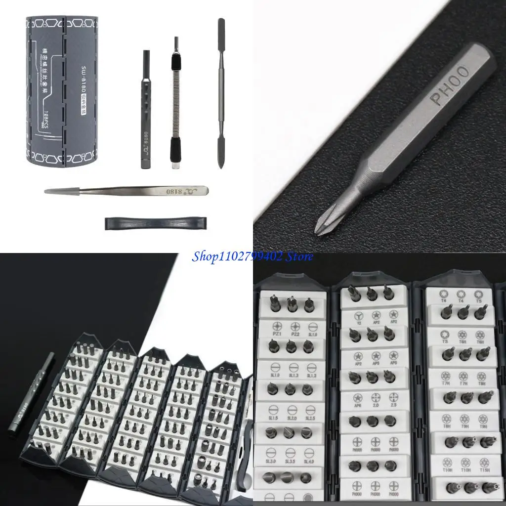 

547F Upgraded 128 in 1 Screwdriver Set for Cr-v Electronics Repair Tool for Repair Computer Cell Phone Laptop W