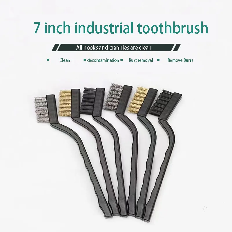 Toothbrush style steel wire brush industrial rust removal mini toothbrush cleaning copper wire brush stainless steel wire brush