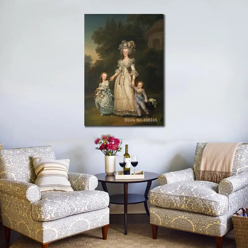 Famous Portrait Elisabeth Vigee Lebrun Marie Antoinette with Her Children Oil Painting Canvas High Quality Hand Painted