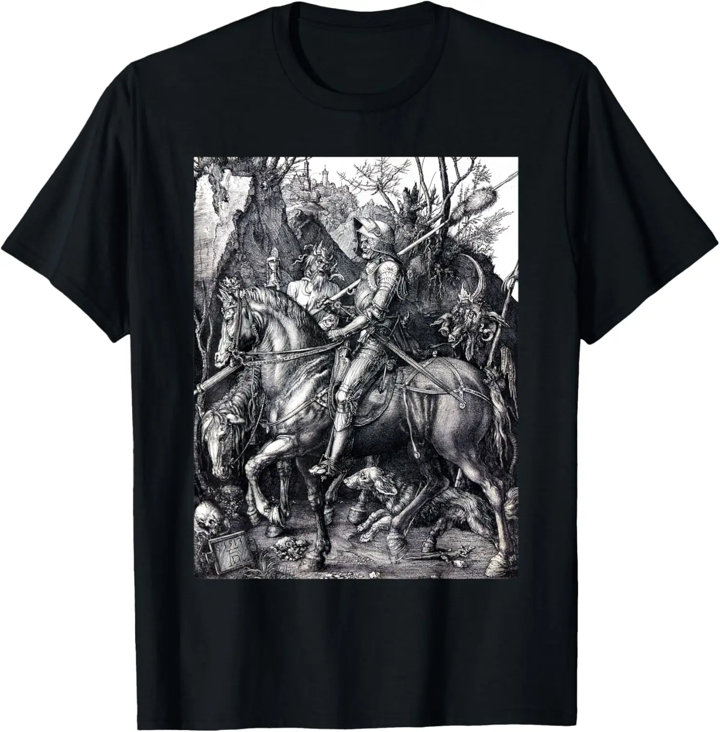 Knight, Death, and the Devil Albrecht Durer Gothic Art T-Shirt