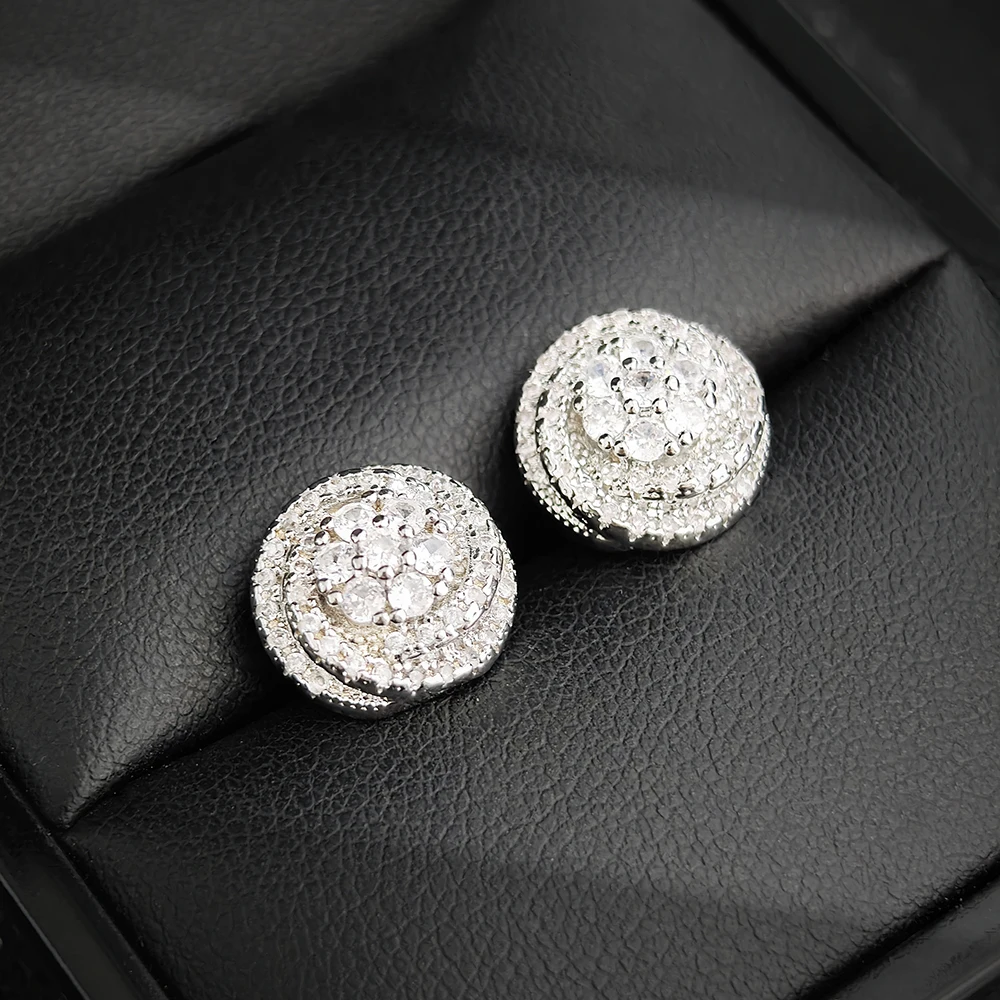 أقراط فاخرة ورائعة ومدمجة للغاية من الزركون الاصطناعي الوردي لحفلات الزفاف ذات قيمة جمالية عالية E8082 #4