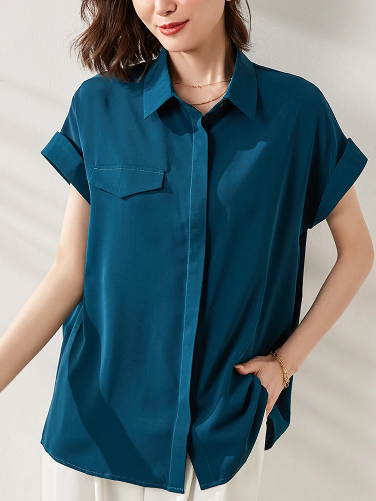 AOSSVIAO Chemisier Femme Fashion Blouse Ruffle Women Turn-down Collar Top 2024 Summer Short Sleeve Shirts Woman Clothes