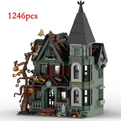 Spot small particle MOC medieval castle haunted house creative DIY gift toys puzzle ornaments